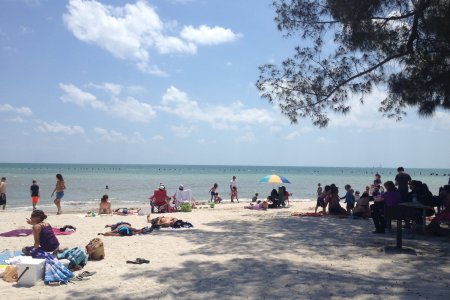 Strandje bij Key West, Florida